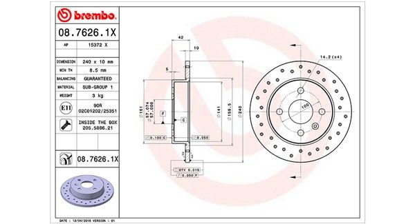 MAGNETI MARELLI Jarrulevy 360406038902